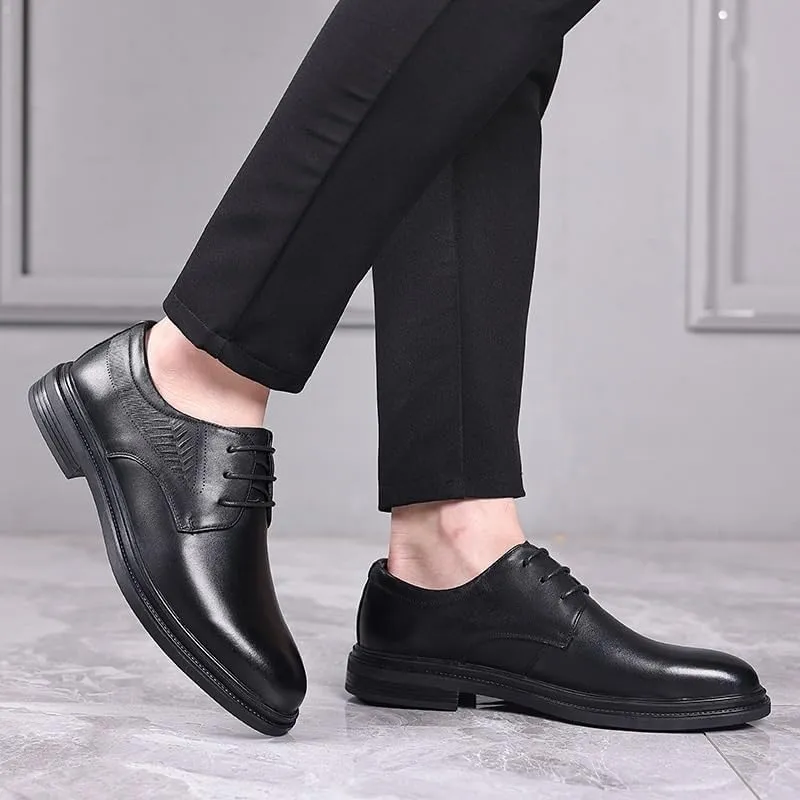 Elegant Brogue Derby Shoes for Men Breathable Mesh Lining Corporate Presentations Black Tie Events Durable Rubber Sole