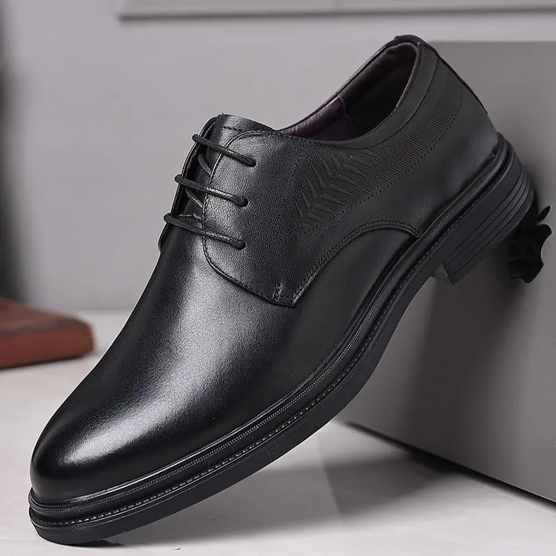 Elegant Brogue Derby Shoes for Men Breathable Mesh Lining Corporate Presentations Black Tie Events Durable Rubber Sole