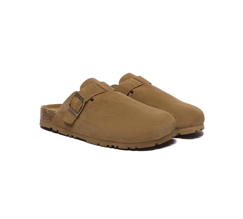 EVERAU® Men Adjustable Buckled Straps Slip-on Flat Sandal Slides Large Size Mason
