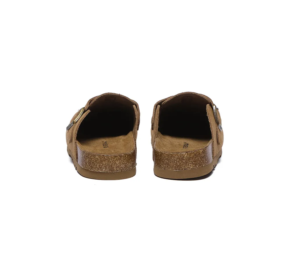 EVERAU® Men Adjustable Buckled Straps Slip-on Flat Sandal Slides Large Size Mason