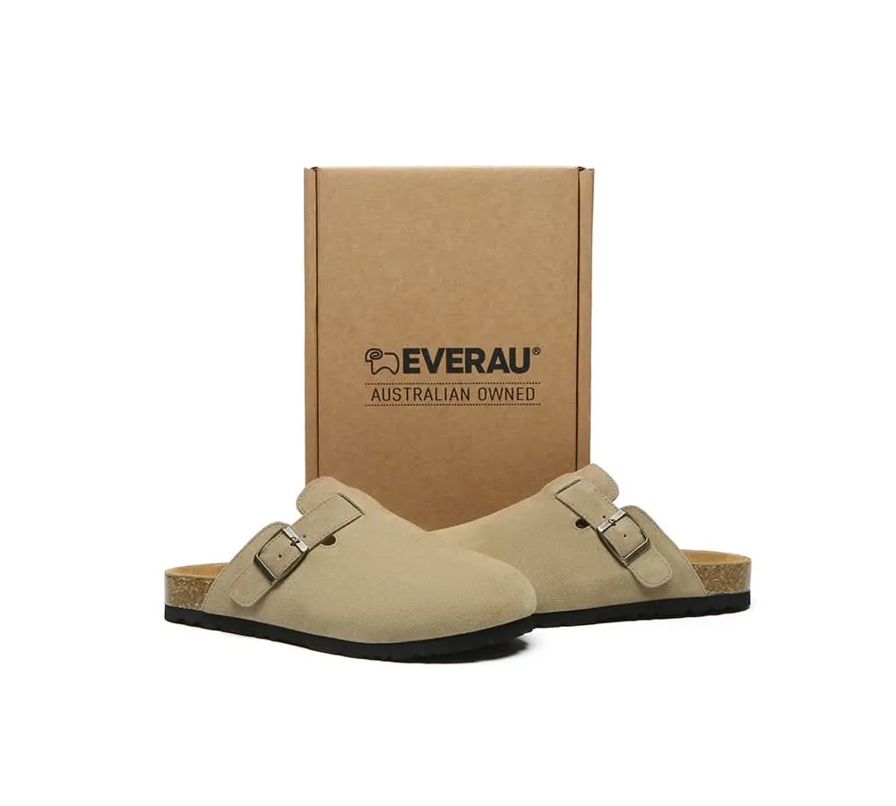 EVERAU® Men Adjustable Buckled Straps Slip-on Flat Sandal Slides Large Size Mason