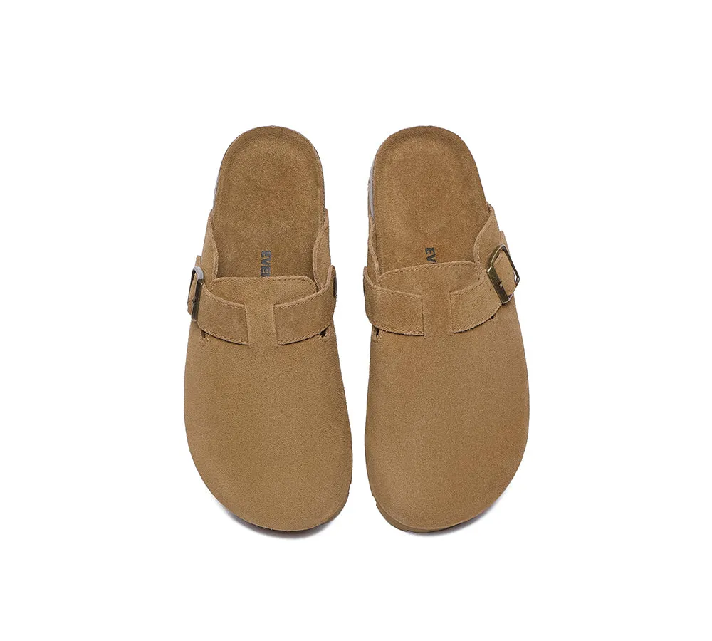 EVERAU® Men Adjustable Buckled Straps Slip-on Flat Sandal Slides Large Size Mason