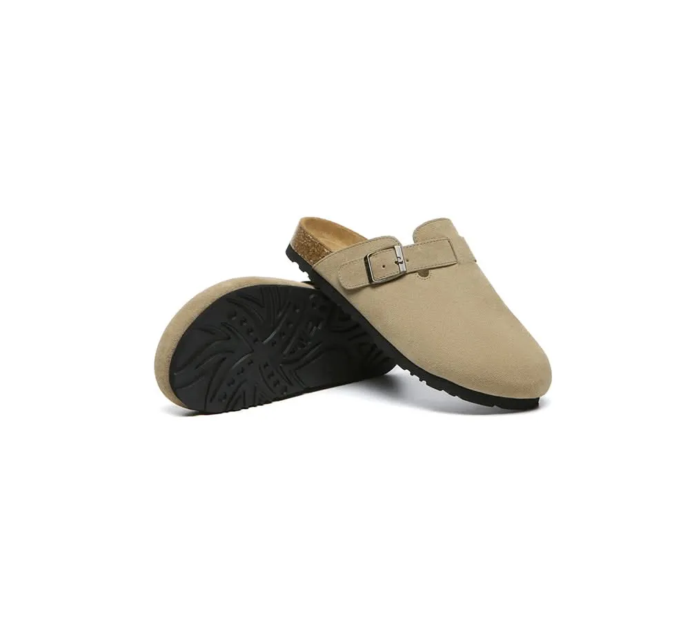 EVERAU® Men Adjustable Buckled Straps Slip-on Flat Sandal Slides Large Size Mason