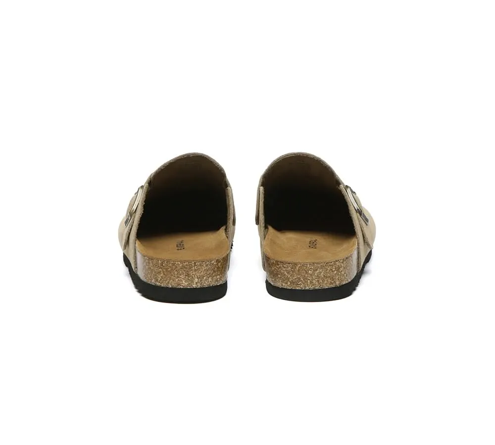 EVERAU® Men Adjustable Buckled Straps Slip-on Flat Sandal Slides Large Size Mason