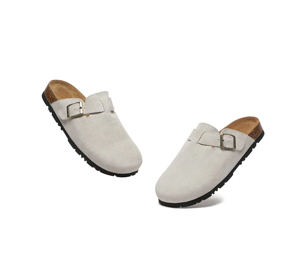 EVERAU® Men Adjustable Buckled Straps Slip-on Flat Sandal Slides Large Size Mason