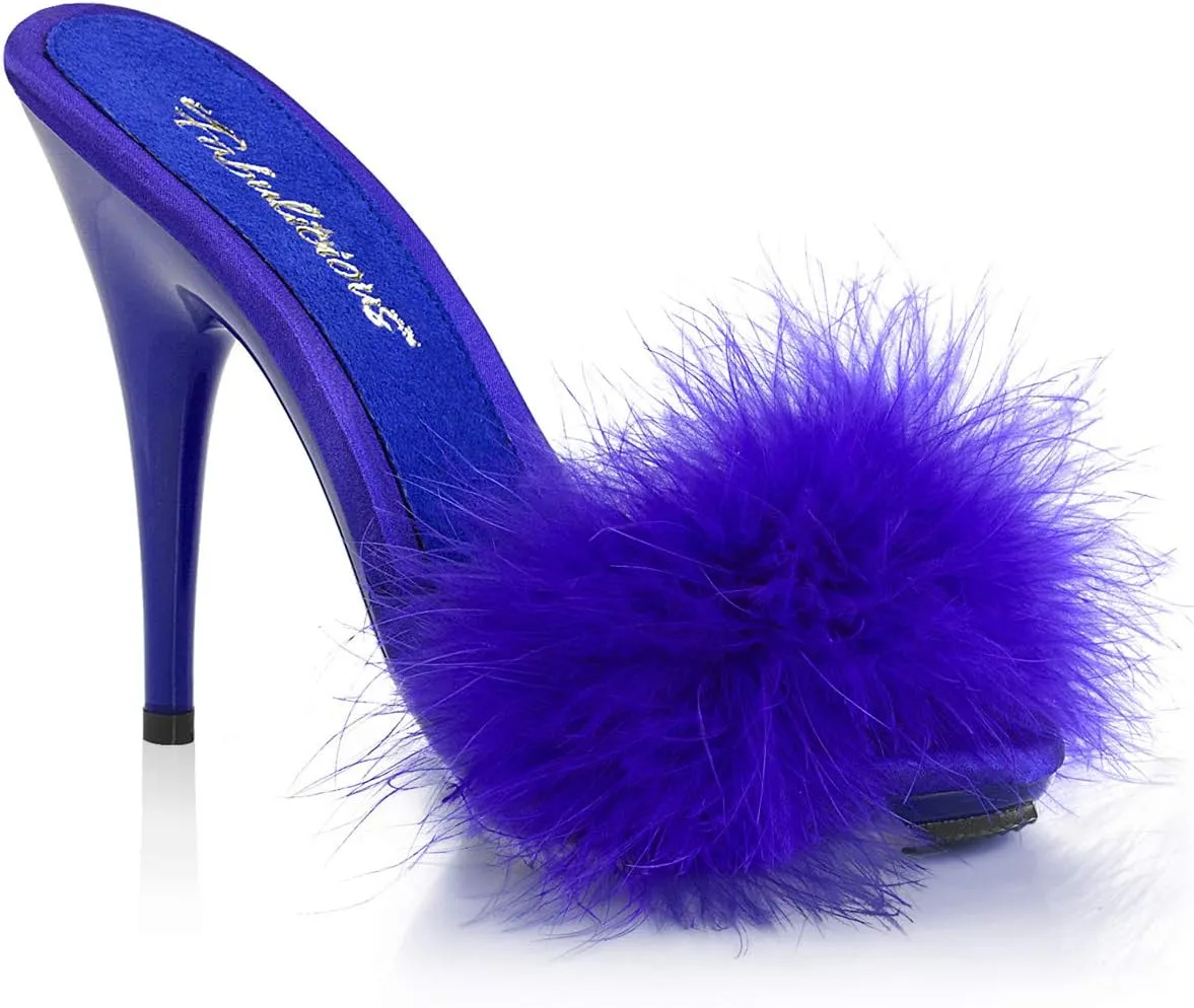 Fabulicious Women's Poise-501F Marabou Slipper