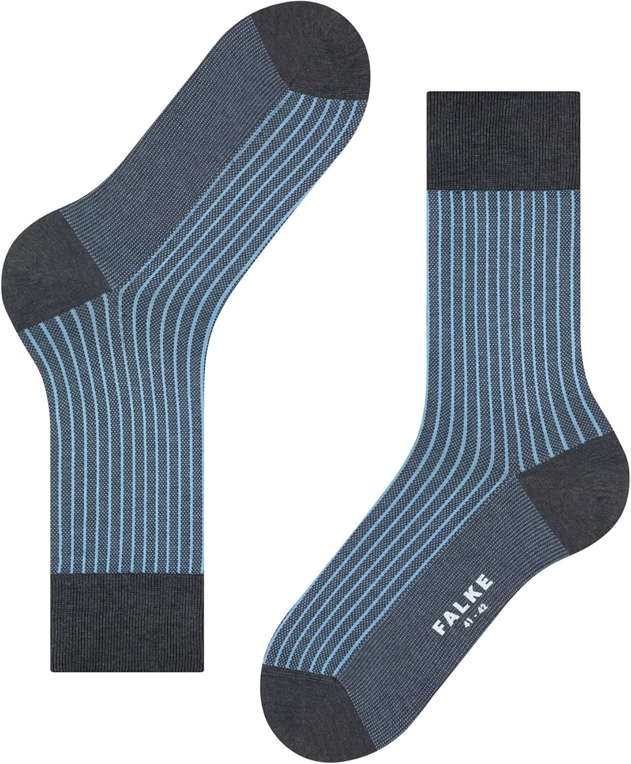 FALKE Men's Oxford Stripe Dress Socks, 1 Pair