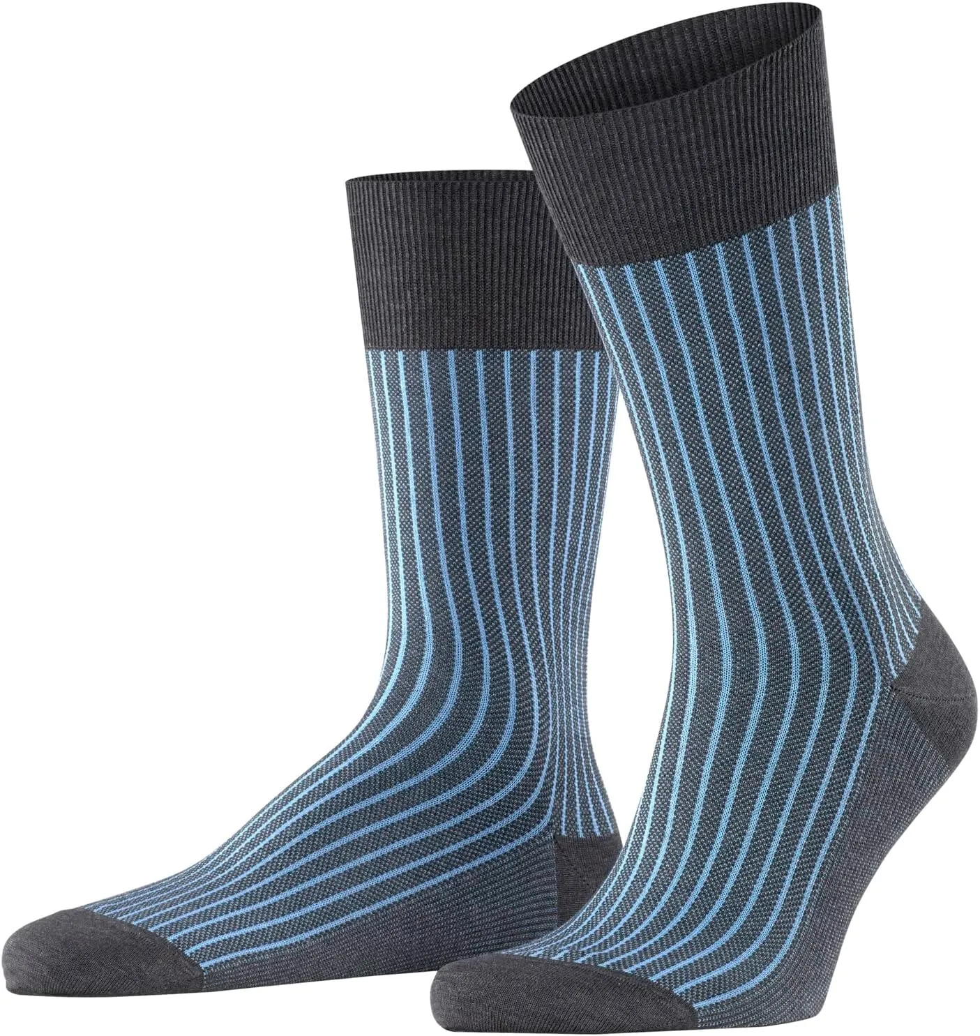 FALKE Men's Oxford Stripe Dress Socks, 1 Pair