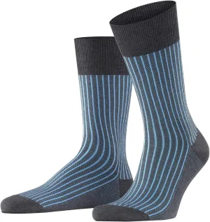 FALKE Men's Oxford Stripe Dress Socks, 1 Pair
