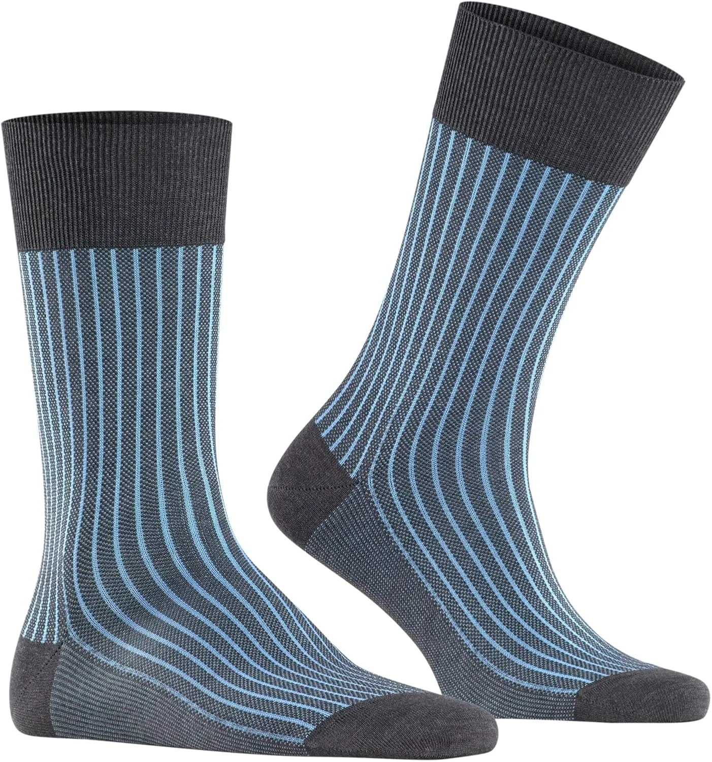 FALKE Men's Oxford Stripe Dress Socks, 1 Pair