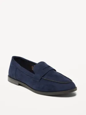 Faux-Suede Penny Loafer Shoes for Women