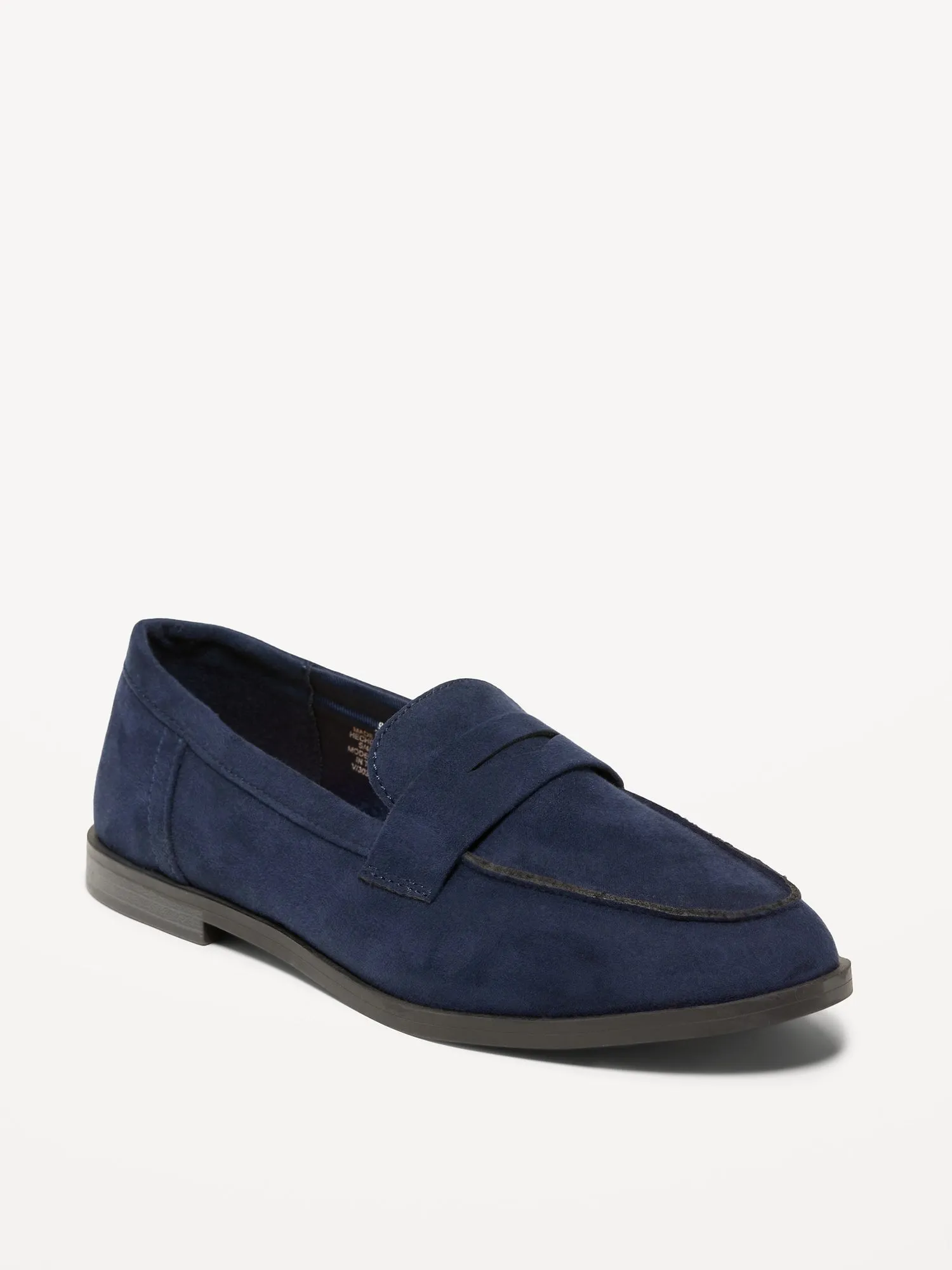 Faux-Suede Penny Loafer Shoes for Women