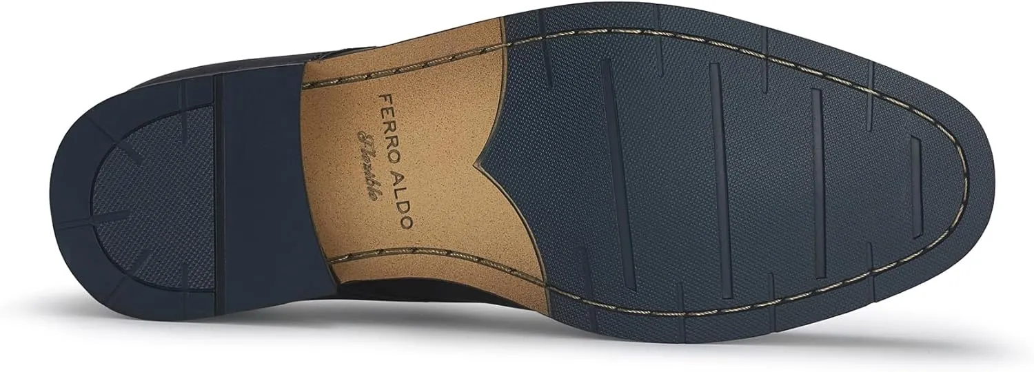 Ferro Aldo Men's Classic Round-Toe Fashion Derby Dress Shoes