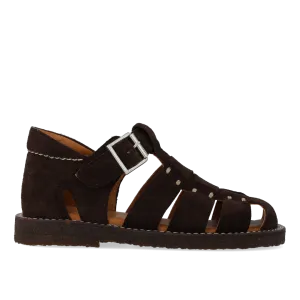 Fisherman’ leather sandal with stitching details