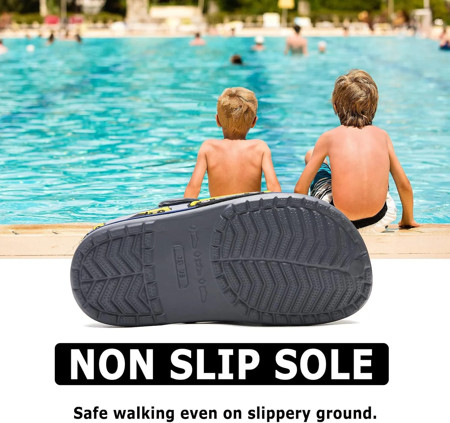 FLIOZY Boys Girls Garden Clogs: Classic Graphic Beach Sandals - Summer Slip On Water Shoes - Outdoor Non-Slip Slippers for Toddler Little/Big Kid