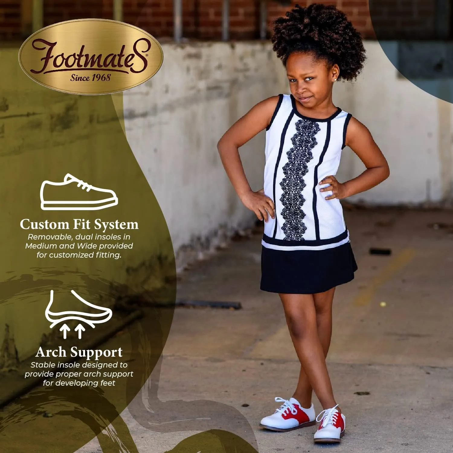 FootMates Cheer 3 Lace-Up (Infant/Toddler/Little Kid)