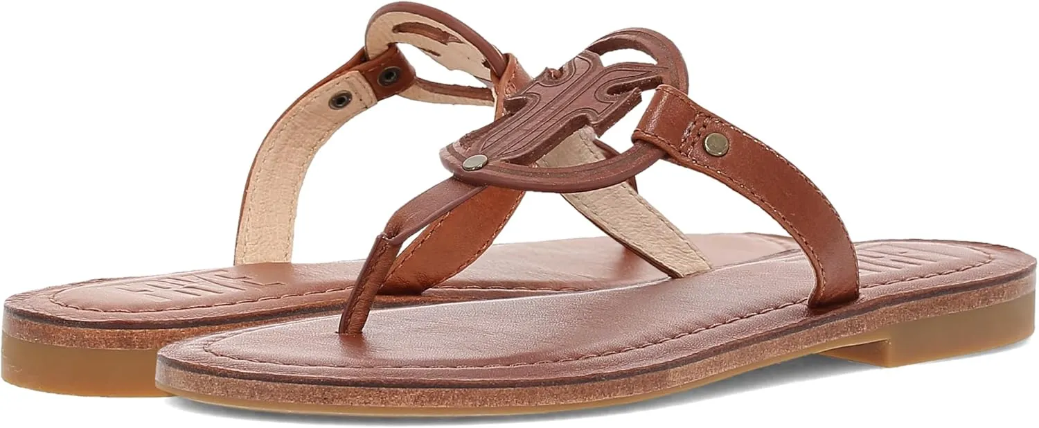 Frye Taylor Logo Sandal - Women's Premium Leather Sandal, Comfortable Slip-On Design, Casual Chic Footwear for Everyday Wear