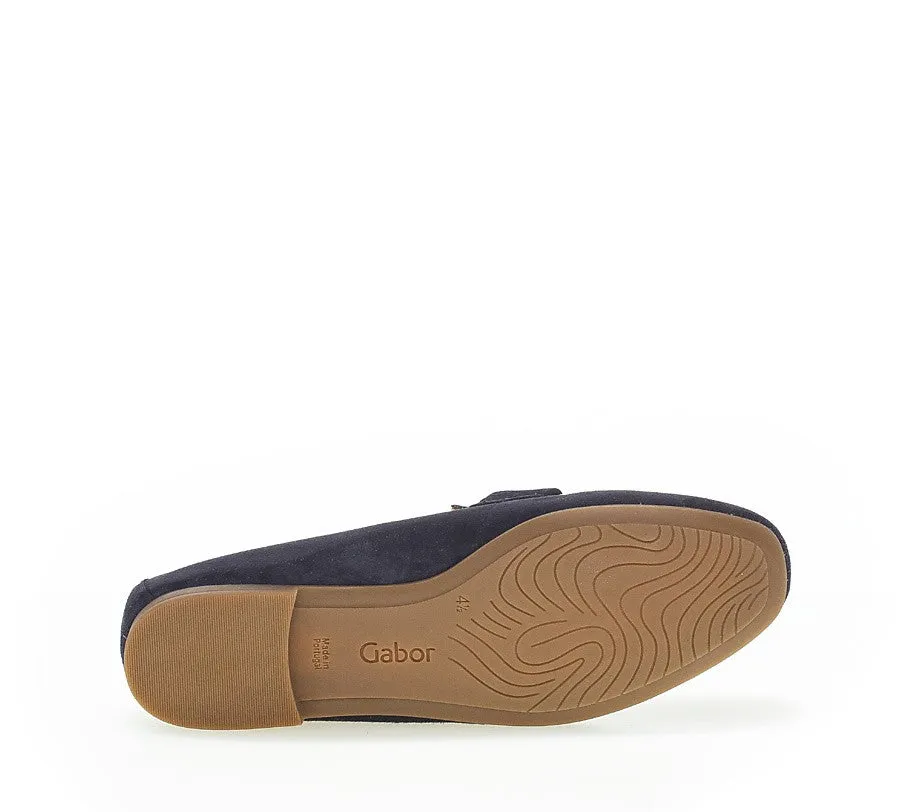 Gabor Navy Suede Loafer