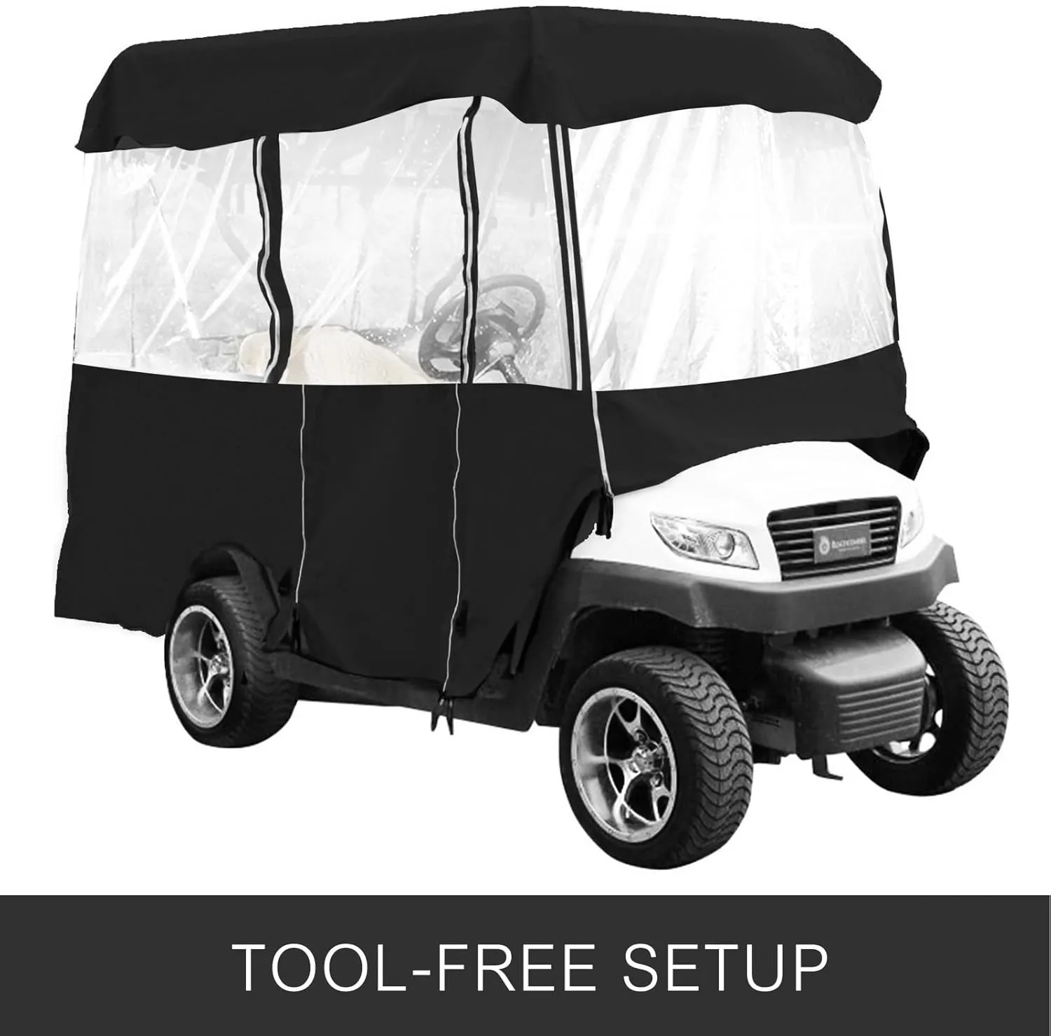 Golf Cart Enclosure Waterproof 4-Person - Outdoor Cart Cover Driving Enclosure with Transparent Windows fits for Most Brand Carts Club Car