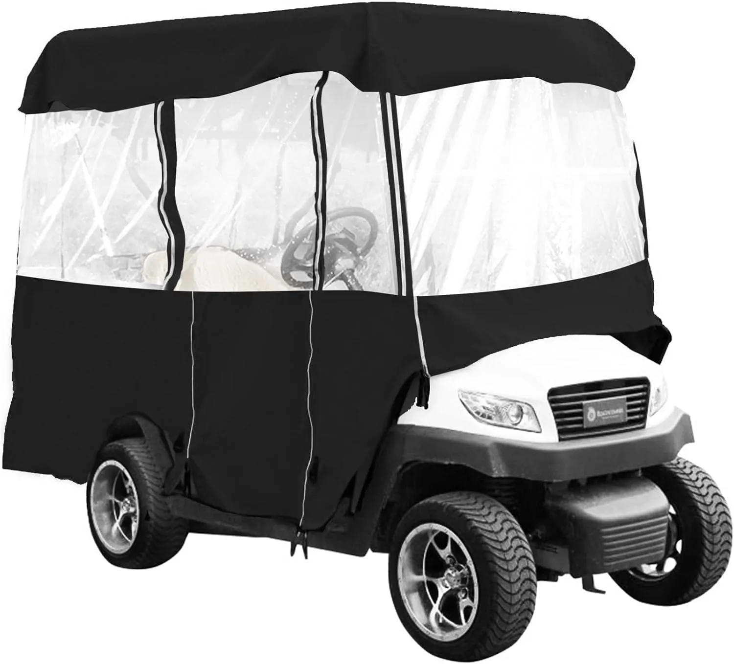 Golf Cart Enclosure Waterproof 4-Person - Outdoor Cart Cover Driving Enclosure with Transparent Windows fits for Most Brand Carts Club Car