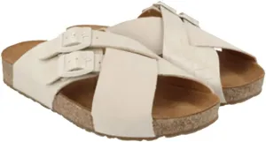 HAFLINGER Amiga Elegant Leather Sandals with Rubber Sole and Cork Latex Footbed Unisex