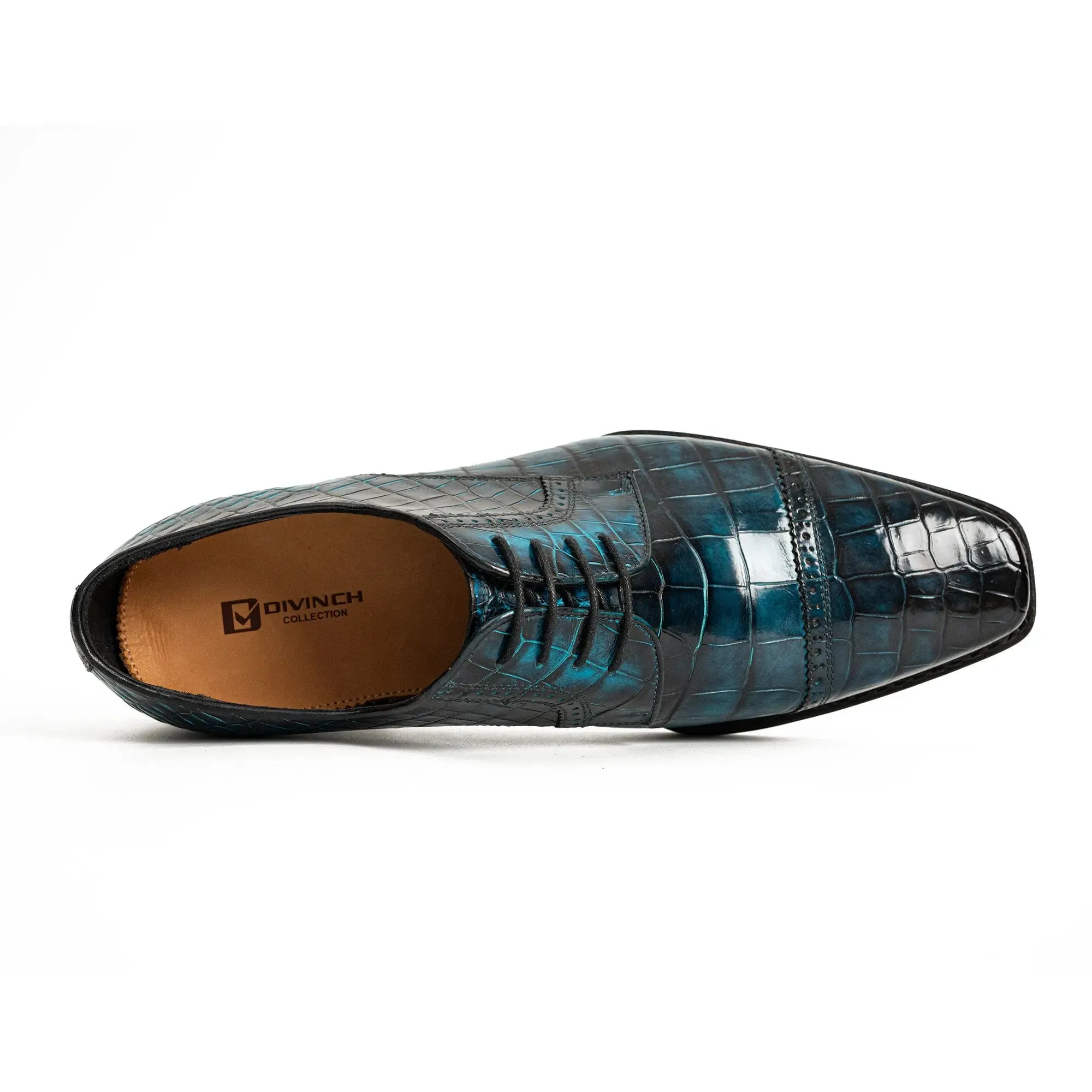 Handmade Nile Crocodile Derby – Norwegian Stitch & Silk Lining