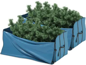 Hearth & Harbor 2 Pack Christmas Tree Storage Bag 9 ft. for Holiday – Waterproof Christmas Tree Storage Box Made of 600d Oxford Material – Christmas Tree Bag with Handles & Special Wide Opening