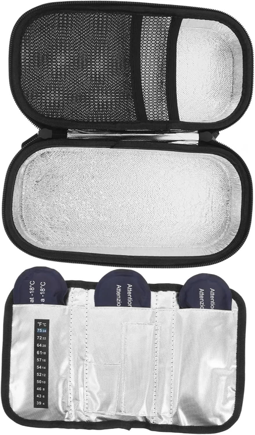 Hemoton Eva Insulated Bag for Travel Portable Medical Cooler Case with Reusable Cold Packs for Storage