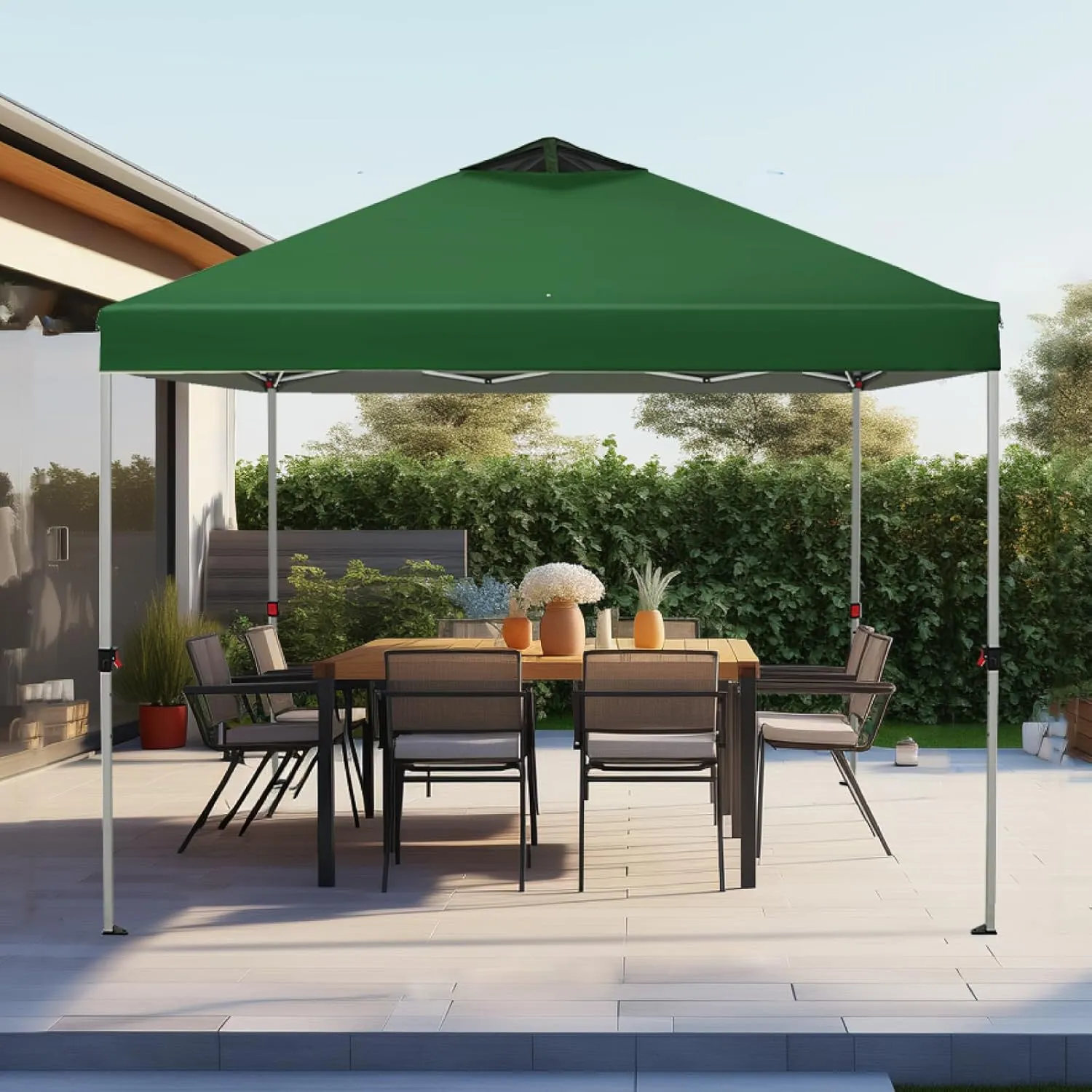 HERA'S PALACE 10x10 Pop Up Canopy Outdoor Tent for Patio with Bag Easy Up Shade Canopies Heavy Duty Event Tents for Backyard, Bench, Garden