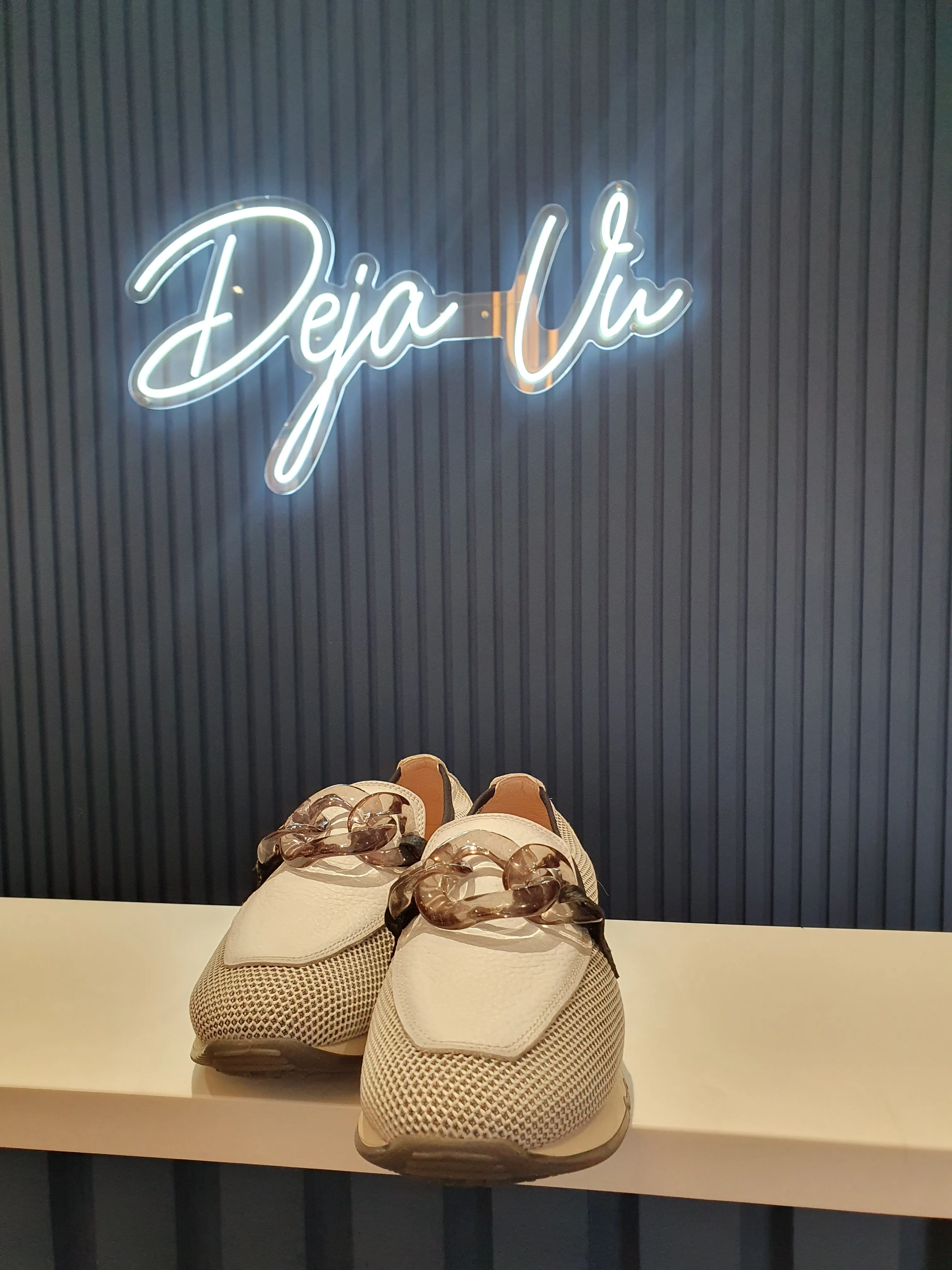 Hispanitas Pale Grey Mesh Loafers - 36/UK 3