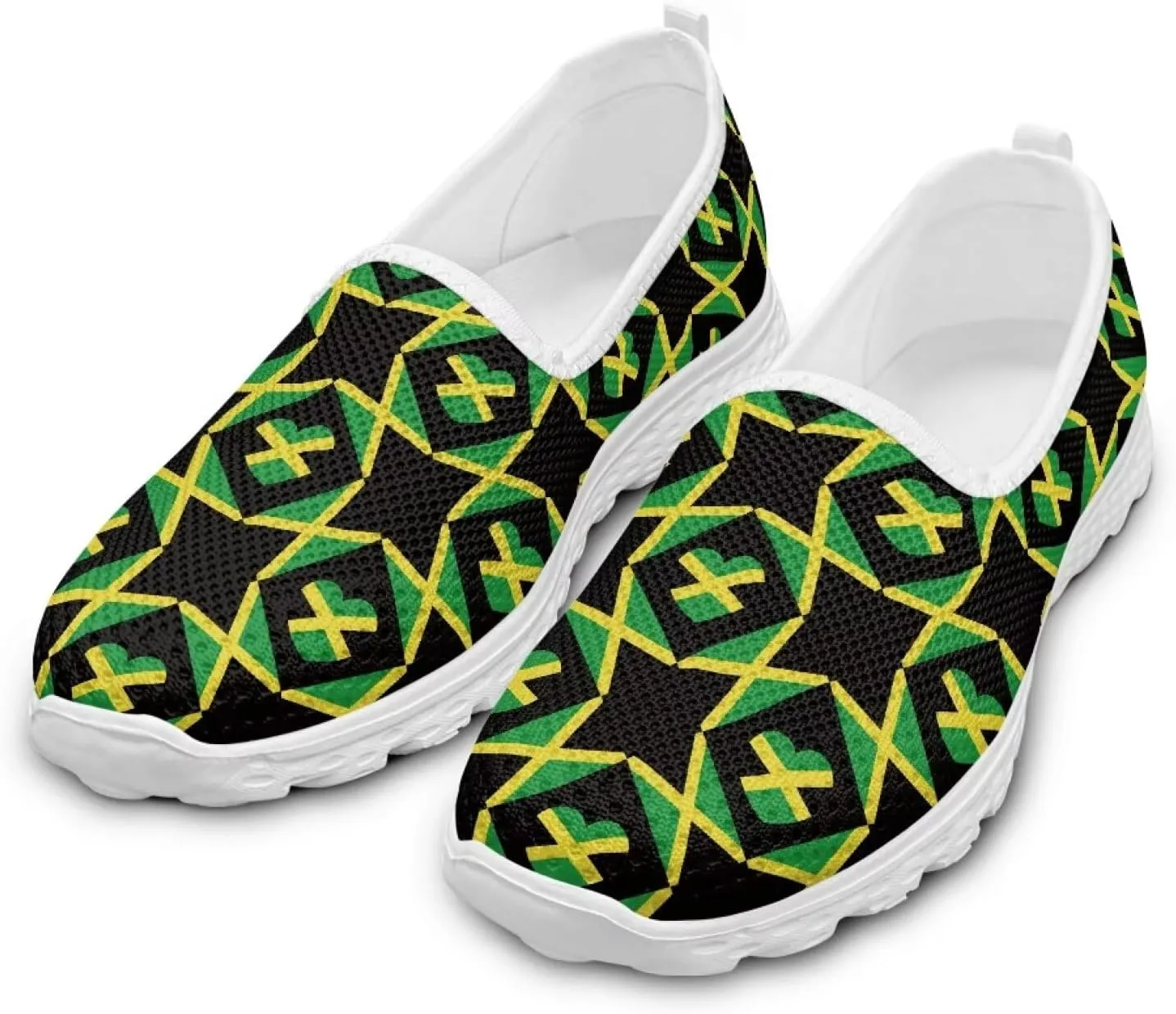 Howilath Women's Slip on Loafer Shoes Casual Walking Sneakers Mesh Round Toe Low Wedge Memory Foam Shoes US 5.5-10.5
