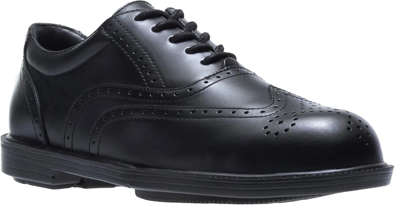 Hush Puppies Professionals, Men's, Black, Steel Toe, EH, Wing Tip Oxford