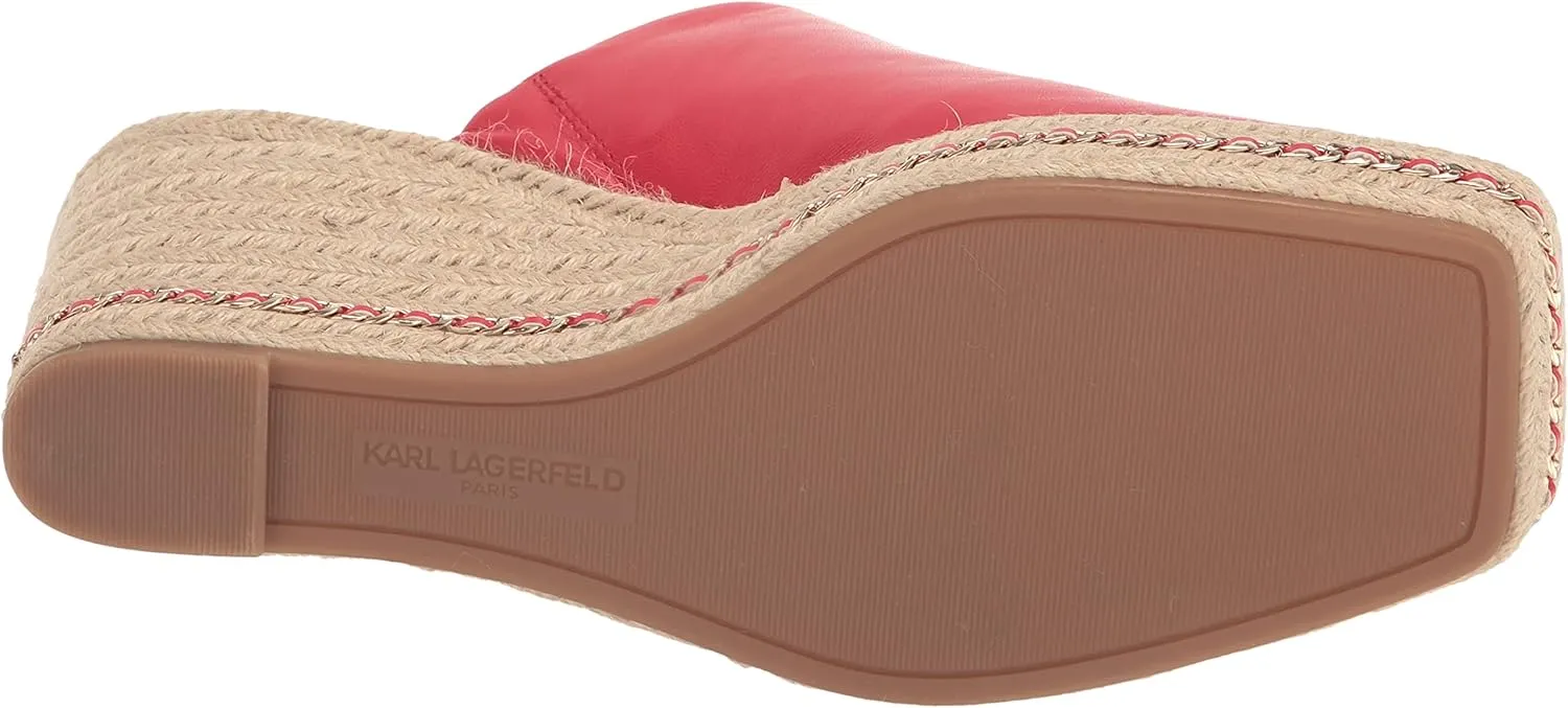 Karl Lagerfeld Paris Women's Corissa Slip on Espadrille Wedge Sandal