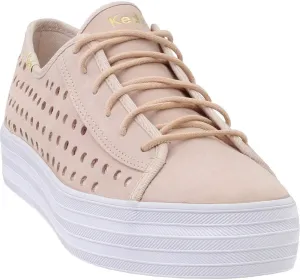 Keds Womens Triple Kick Perf Leather Casual Sneaker