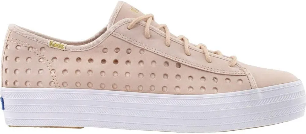 Keds Womens Triple Kick Perf Leather Casual Sneaker