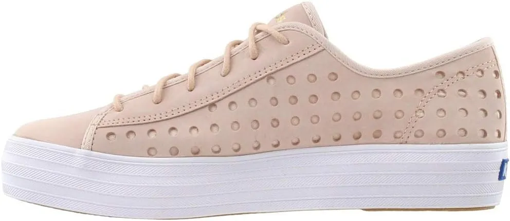 Keds Womens Triple Kick Perf Leather Casual Sneaker