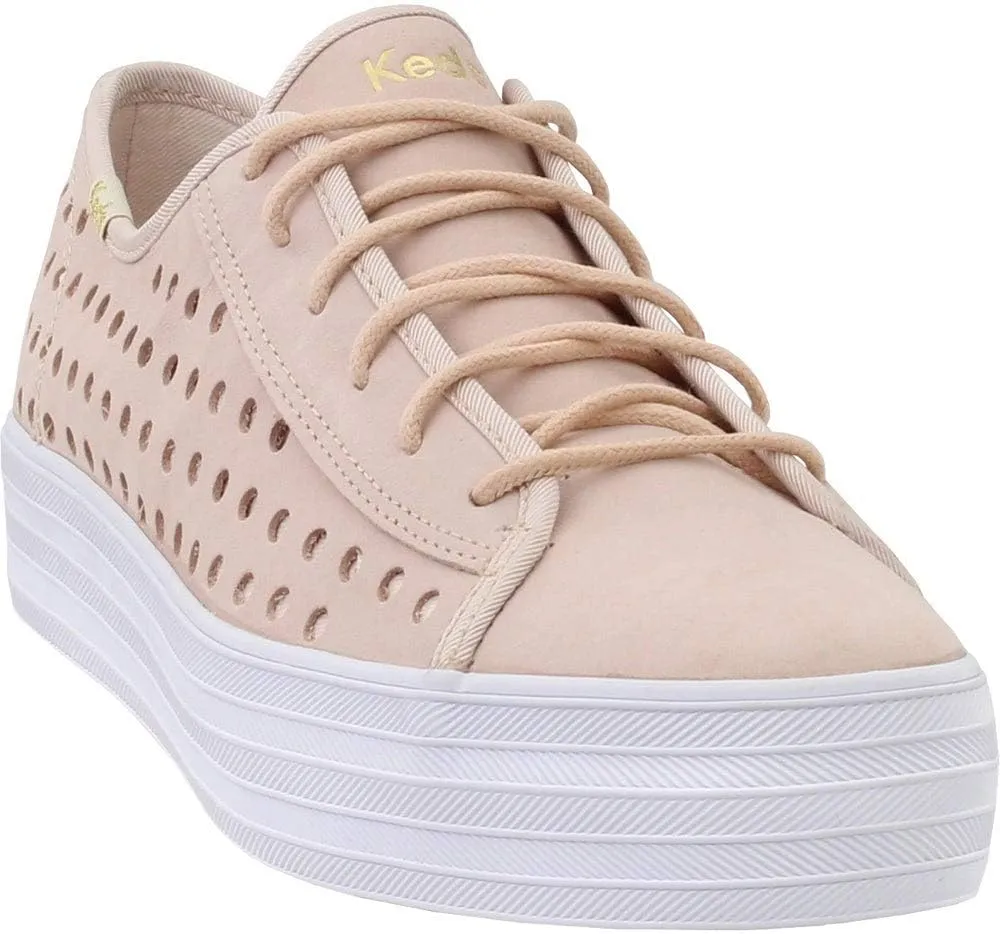 Keds Womens Triple Kick Perf Leather Casual Sneaker