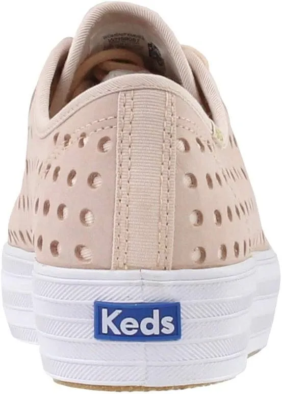 Keds Womens Triple Kick Perf Leather Casual Sneaker