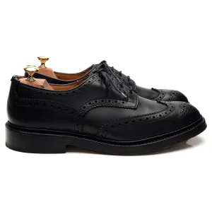 'Keswick' Black Leather Derby Brogues UK 10