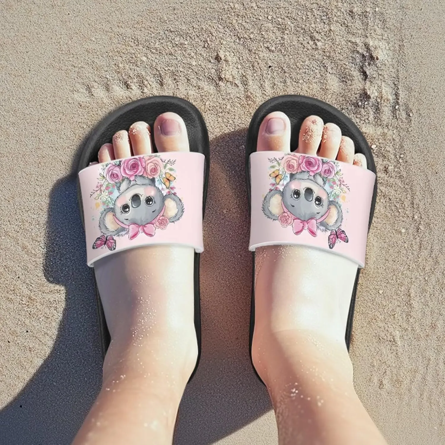 Kids Slide Sandals Footbed Sandal Comfort Toddler Slip On Summer Slippers for Beach Pool Little Big Kid