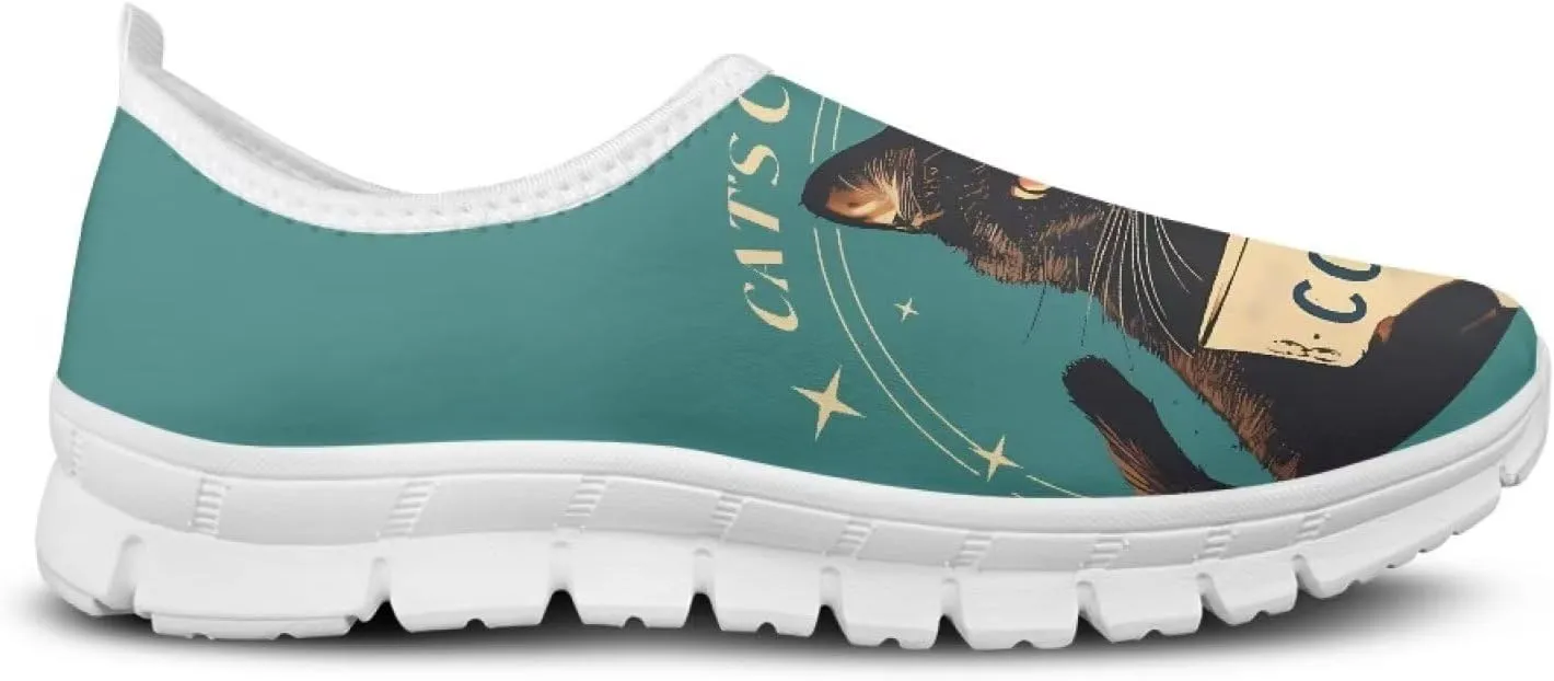 Ladies Walking Shoes Lightweight Tennis Sneakers Casual Mesh Slip On Athletic Breathable Running Shoes