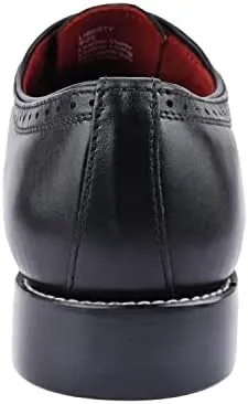 LIBERTYZENO Mens Burnished Toe Genuine Leather Adults Lace Up Oxford Dress Shoes for Easter Gift