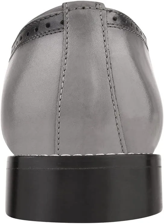 LIBERTYZENO Mens Burnished Toe Genuine Leather Adults Lace Up Oxford Dress Shoes for Prom Graduation