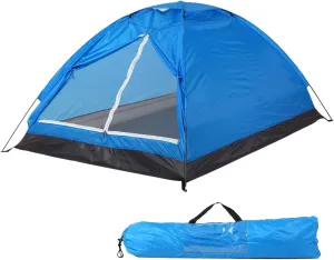 Lightweight 2 Person Camping Tent, Polyester Oxford Cloth Garden Sun Shield for Outdoor Camping and Hiking, Portable Tent with Carrying Bag