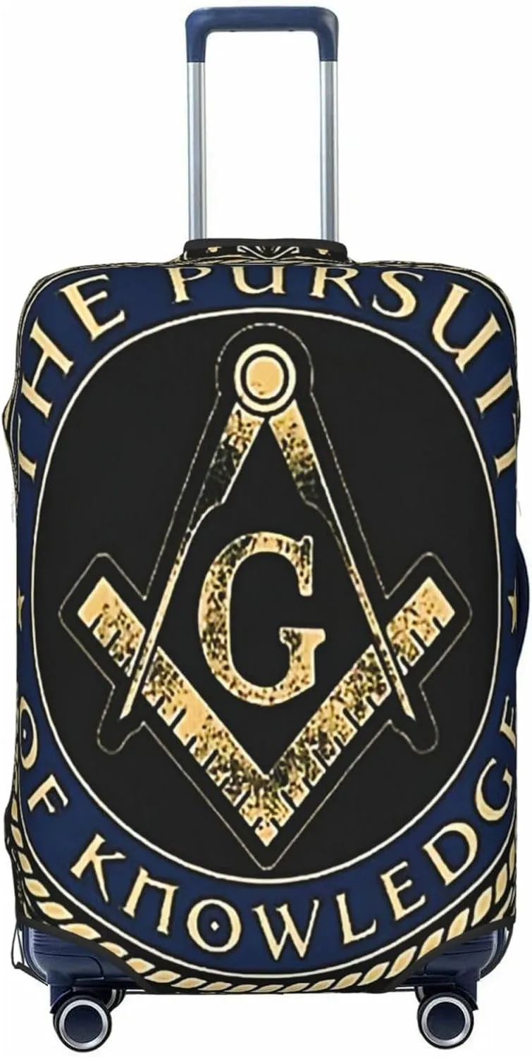 Luggage Cover For Travel Free Masonry The Pursuit Of Knowledge– High Elasticity Ideal For Travel 20-28 Inch.
