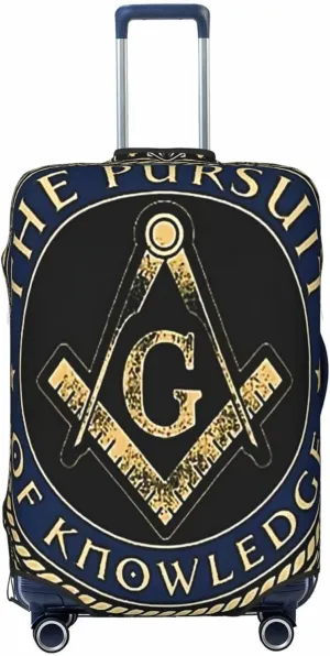 Luggage Cover For Travel Free Masonry The Pursuit Of Knowledge– High Elasticity Ideal For Travel 20-28 Inch.