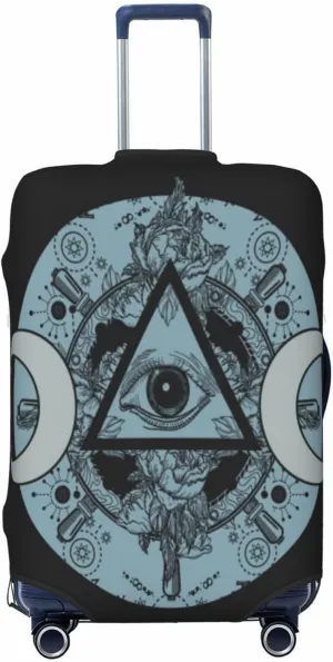 Luggage Cover For Travel Triple Moon Goddess Wiccan Pentacle Pentagram– Scratch-Resistant Ideal For Travel 20-28 Inch.