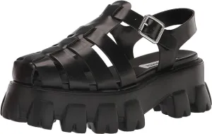 Madden Heel Block Black Ankle Platform Chunky Strap Echo Steve Fisherman Fast dispatch Sandals Worldwide delivery