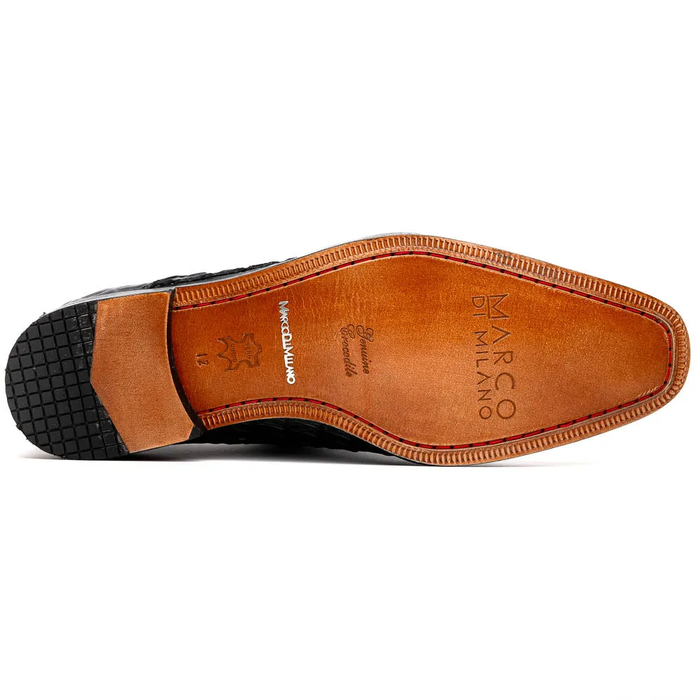 Marco Di Milano Tulum in Purple Caiman Crocodile Derby Shoes