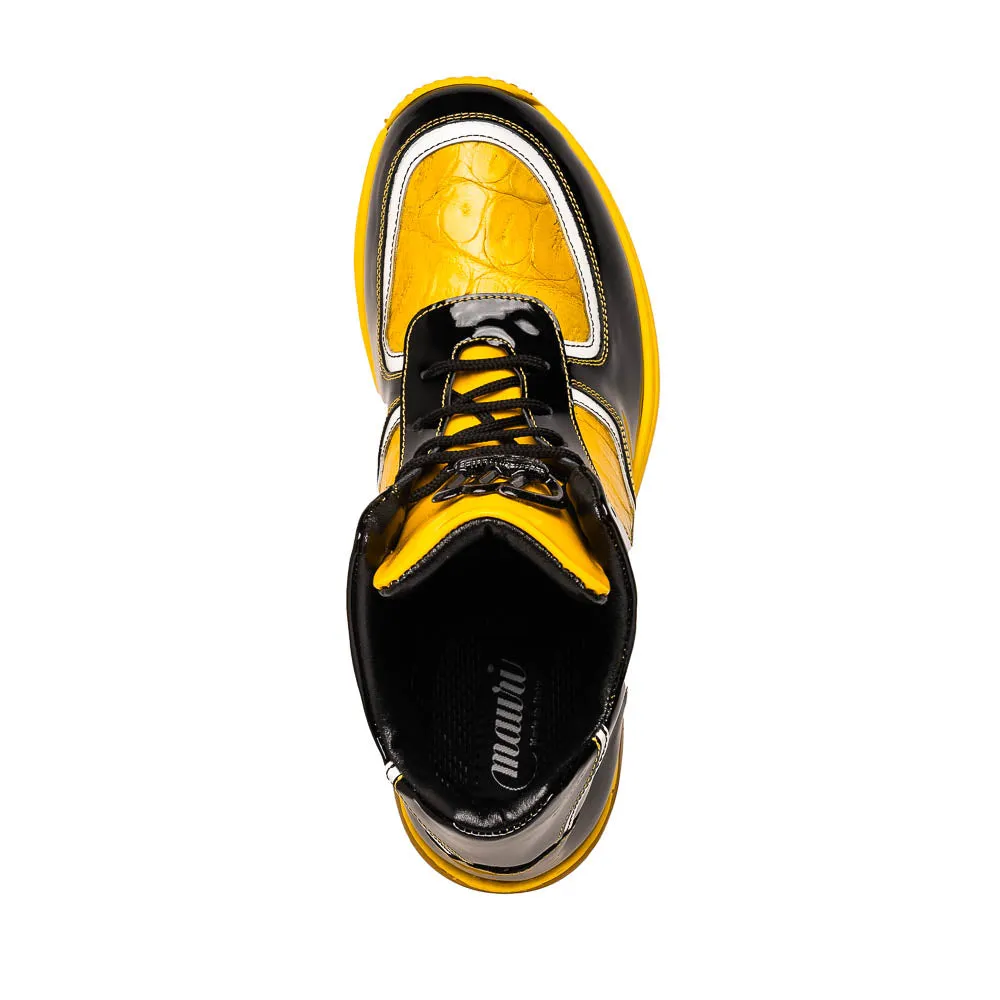 Mauri Patent leather baby croc sneaker
